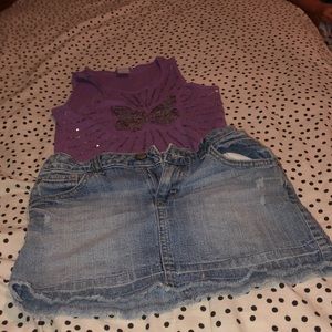 tank top and skirt